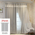 Saoirse | Embroidered Curtain Panels | Elf & Fairy Design, Light-Filtering | Set of 2 with Rings