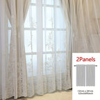 Saoirse | Embroidered Curtain Panels | Elf & Fairy Design, Light-Filtering | Set of 2 with Rings