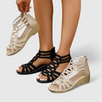 Women Flat Sandals Open Toe Comfortable Cushioned Footbed Support