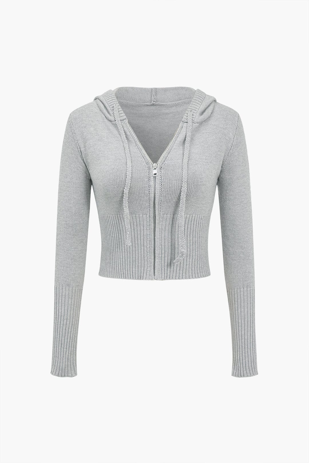Women 2 Piece Knit Hoodie Flared Pants Set