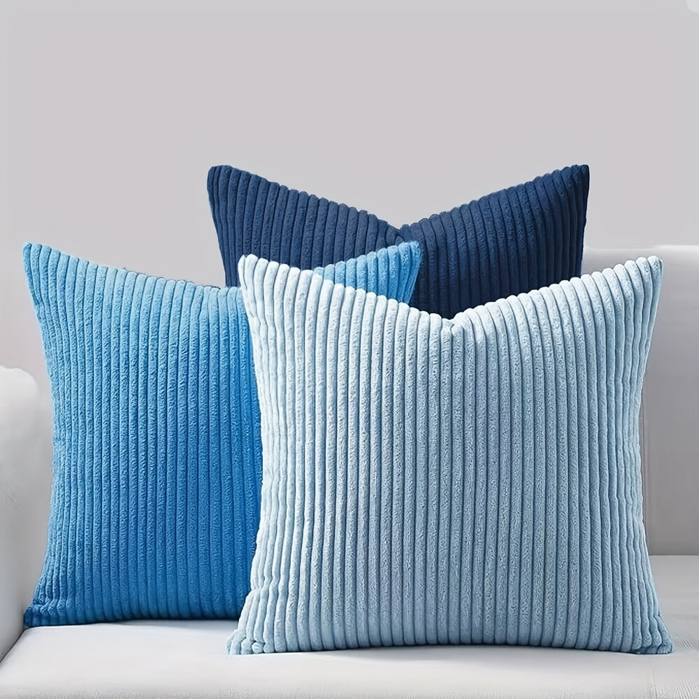 Una | Cushion Cover | Bohemian Rib Stripe, Soft Woven, Zip Closure