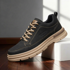 Orthopedic Shoes Men | Leather Sneakers Cushioned Lugged Sole