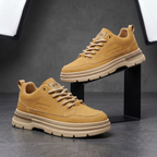 Orthopedic Shoes Men | Leather Sneakers Cushioned Lugged Sole