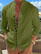 Aria | Men's Cotton Shirt | Long Sleeve, Casual Relaxed Fit