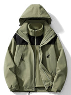 Women 3 in 1 Waterproof Windproof Jacket Removable Hood