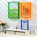 Yara | Acrylic Photo Frame | Transparent, Double-Sided, Art Deco | Wall & Table