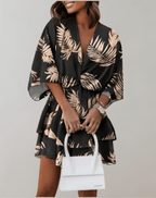 Eira | Midi Dress | Batwing Sleeve, V-Neck | Women's Spring Summer