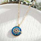 Faline | Evil Eye Necklace | Women's Protection Amulet | Silver & Blue