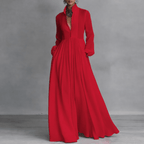 White Maxi Dress Women Long Sleeve Flowing Lightweight | Sage