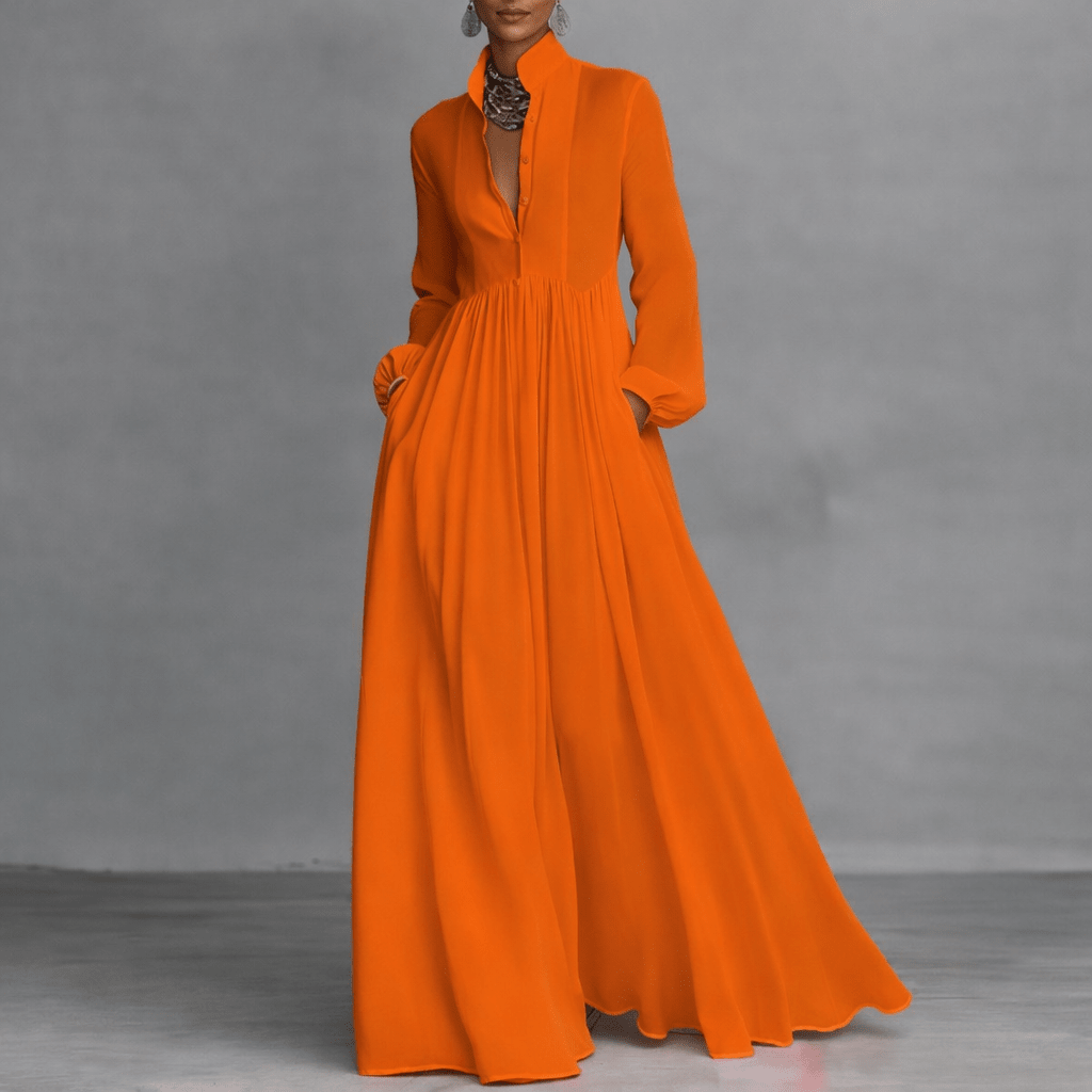 White Maxi Dress Women Long Sleeve Flowing Lightweight | Sage