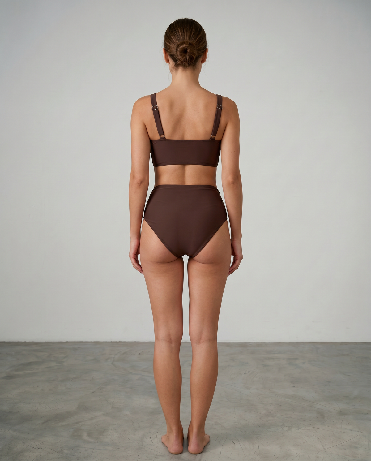 Women bikini set wrap style wire-free cups stretchy fabric