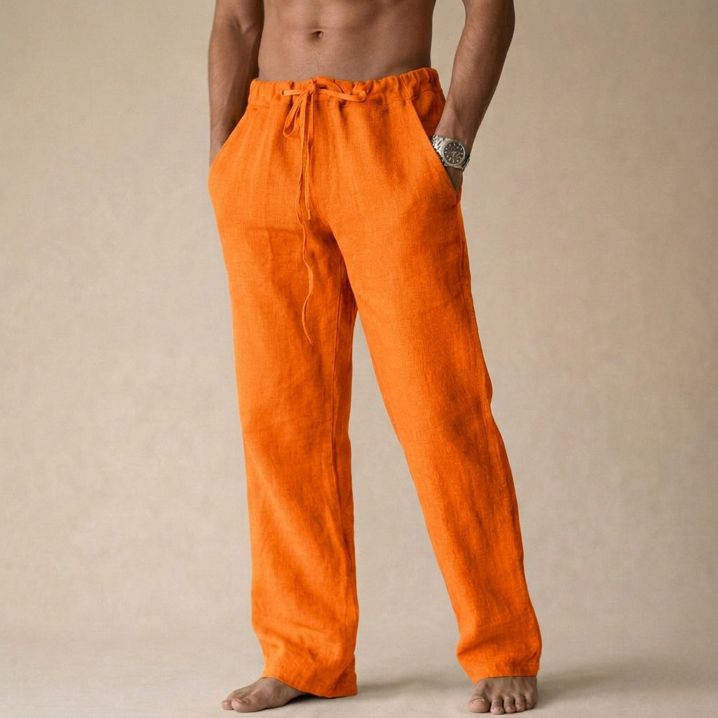 Greta | Men's Linen Trousers | Lightweight, Breathable | Tailored Fit