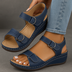 Linnea | Wedge Sandals | Orthopedic, Adjustable Strap, Contoured Footbed