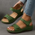 Linnea | Wedge Sandals | Orthopedic, Adjustable Strap, Contoured Footbed