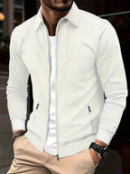 Rhea | Men's Zip-Up Cardigan | Stand Collar, Lightweight | Daily Wear