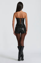 Women Corset Top Structured Boning Lace Up Back | Vianne