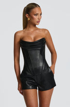 Women Corset Top Structured Boning Lace Up Back | Vianne