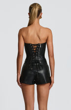 Women Corset Top Structured Boning Lace Up Back | Vianne