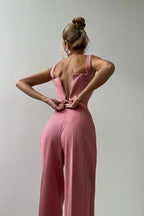 Oversized Blazer 3 Piece Set Women Wide Leg Pants Corset | Faye