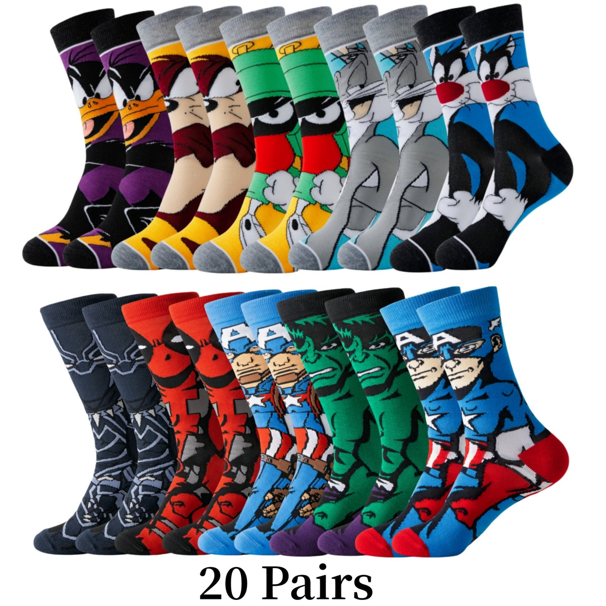 Galia | Cartoon Socks Set | Fun Character Designs | Polyester, Ankle
