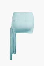 Jade | Two-Piece Set | One-Shoulder Top & Draped Mini Skirt | Women's