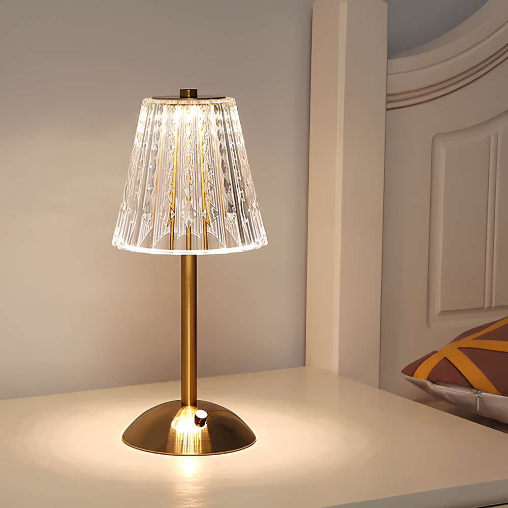 Kaia | Crystal Table Lamp | Cordless, Touch Control, Rechargeable | LED