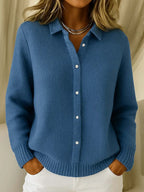 Soraya | Women's Knit Cardigan | Collared, Button-Up | Winter Knitwear