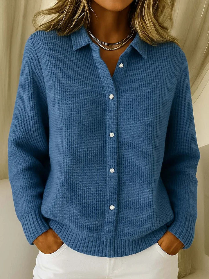 Soraya | Women's Knit Cardigan | Collared, Button-Up | Winter Knitwear