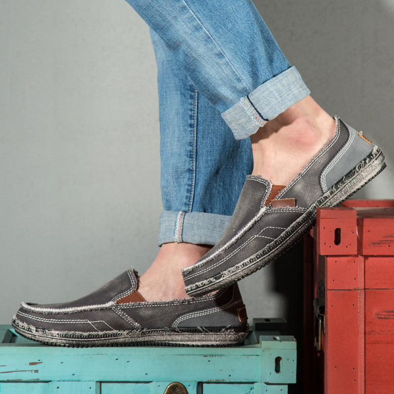 Orthopedic Loafers Women | Casual Canvas Slip On Padded Insole Shoes