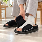 Corduroy Slippers | Unisex Extra Wide Fit Non Slip Padded Sole