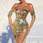 Sequin Dress Women | Polished Elegant Fairy Banquet Temperament Dress