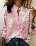 Hazel | Women's Floral Blouse | V-Neck, Lightweight | Spring Summer