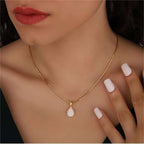 Amara | Opal Drop Pendant Necklace | 18K Gold, Natural Opal | Minimalist