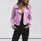 Wynne | Women's Faux Leather Biker Jacket | Slim Fit, Zip