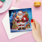 Diamond Painting Christmas Cards 12 Pieces Santa Claus Greeting Kit