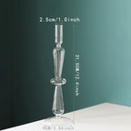 Indra | Glass Candlestick Set | Minimalist Table Decor | Lacquered, Romantic