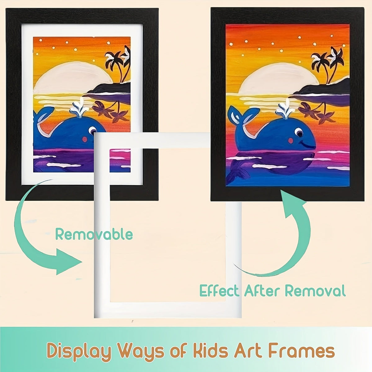 Sorrel | Children's Art Frame | A4 Front Opening, Flip Frame | Wood
