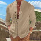 Aria | Men's Cotton Shirt | Long Sleeve, Casual Relaxed Fit