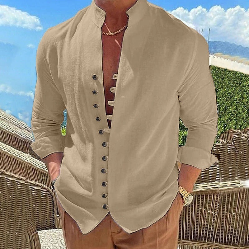 Aria | Men's Cotton Shirt | Long Sleeve, Casual Relaxed Fit