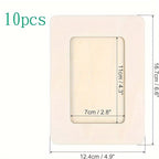 Aria | Wooden Photo Frames Set of 10 | 5-Inch, DIY, Light Beige | Table Decor