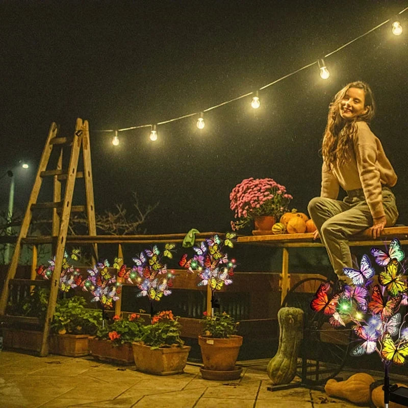 Aria | Solar Butterfly Lights | Outdoor Garden Decor | IP65, 56 LED