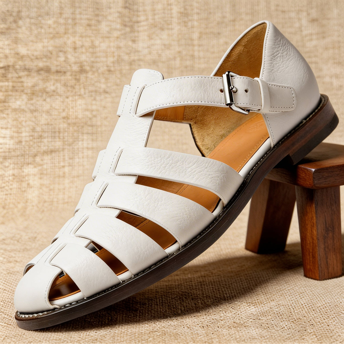 Orthopedic Sandals Men | Leather Fisherman Sandals Woven Straps