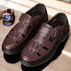 Ondine | Men's Leather Sandals | Slip-On, Open Toe | Black & Brown