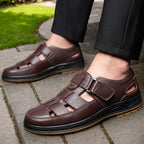 Ondine | Men's Leather Sandals | Slip-On, Open Toe | Black & Brown