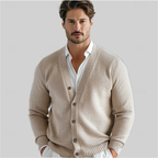 Delphine | Men's Knit Cardigan | V-Neck, Button-Front | Regular Fit