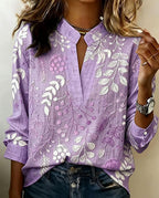 Hazel | Women's Floral Blouse | V-Neck, Lightweight | Spring Summer