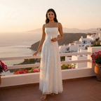 Summer Dress Women Slim Fit Sleeveless Bodycon Backless Tie Detail