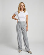 Women Wide Leg Trousers High Waist Creased