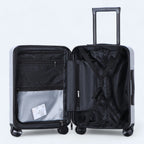 Faye | Hard Shell Luggage Set | 3-Piece, 4-Wheel Spinner | Black & Blue