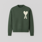 Romy | Women's Oversized Sweater | Heart Ace Print, Round Neck | All-Season